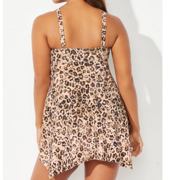 New 2pc Twist hankie Hem Swimdress and Brief Swimsuits For All Set size 12 - Picture 3 of 7